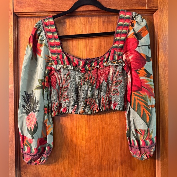 Farm Rio Smocked Top- Medium - Picture 2 of 6